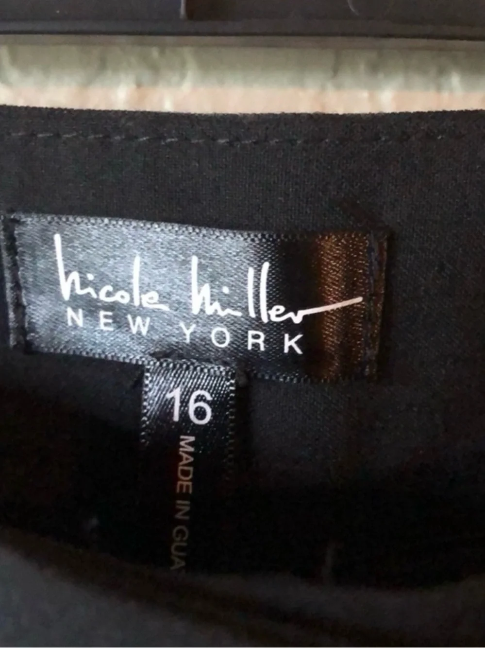 New Nicole Miller Pants Women’s Black Straight Leg Trouser Business Casual Sz 16 - Picture 4 of 9